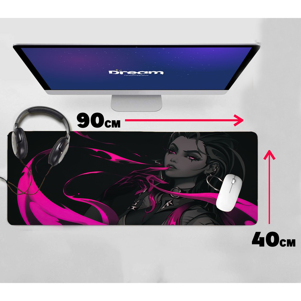 Mouse Pad Gamer Valorant Extra Grande 90x40 Personalizado borda costurada mousepad