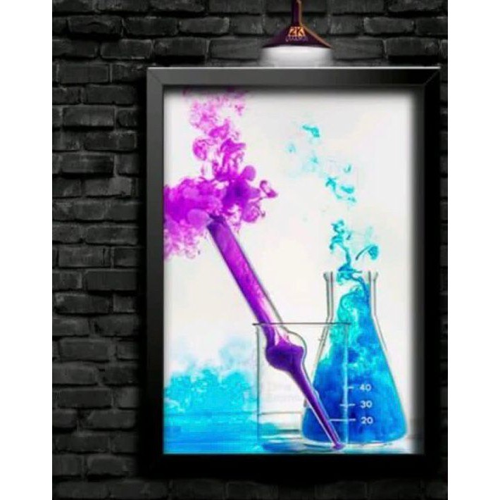 Quadro Decorativo Instrumento De Laboratório - Biomedicina - Erlenmeyer - Laboratório - Profissão - Bequer -- Biomedico -