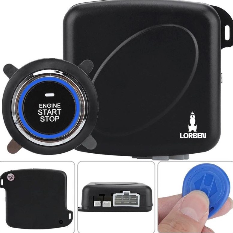 Kit Ignição Partida Botão Start Stop Universal RFID Motor Carro GT815 Lorben
