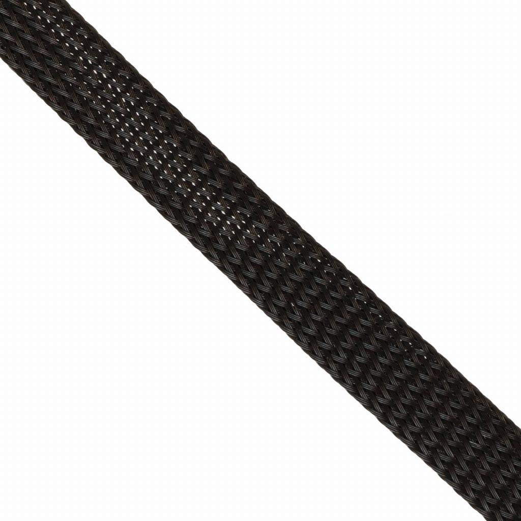 3 Metros Malha Náutica Expansível Preta 20mm sleeve cable