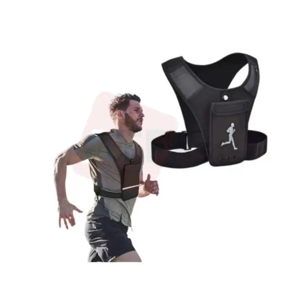 Colete De Corrida Ajustável Para Celular Com Bolso Durável Correr Trilha Acessórios Esportivos