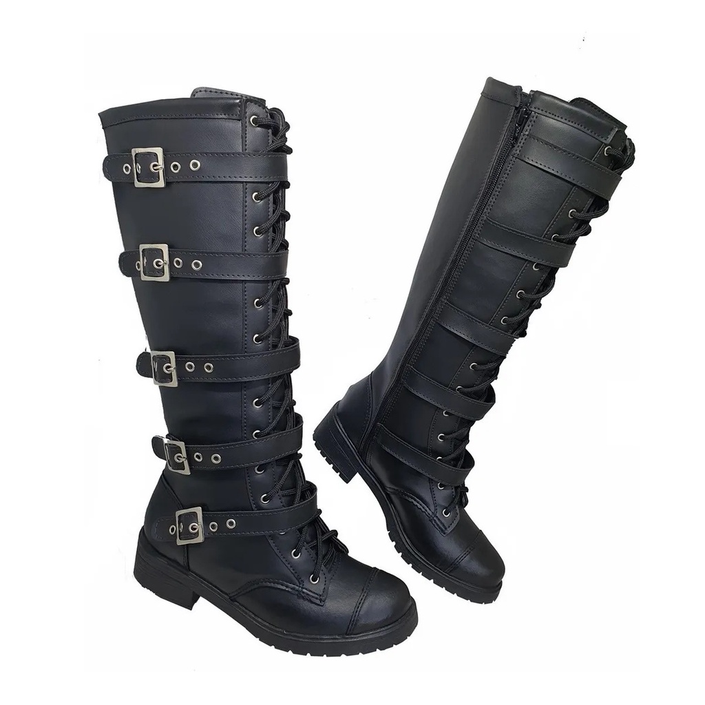 Bota Feminina Estilo Militar - Comprar com Melhor Preço em Botas