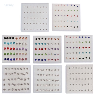 Brincos Hipoalergênico Strass Colorido 20 Pares