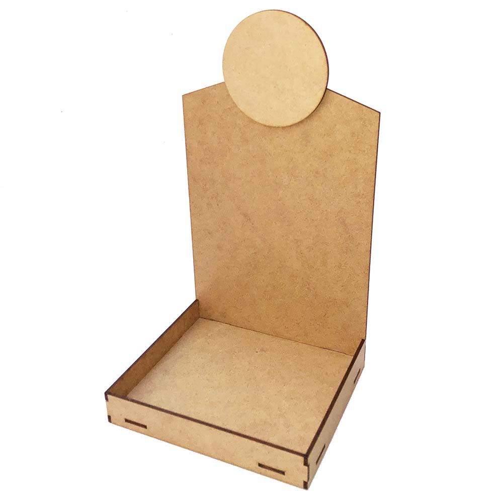Kit com 5 Bandeja mdf expositor brownie palha bala 17x15 cm fundo alto