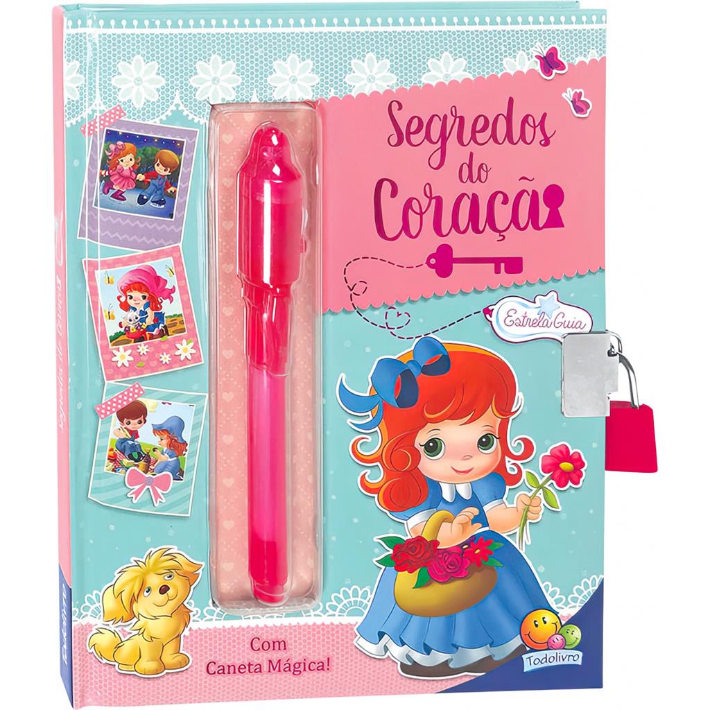Diario Meus Segredos do Coracao Estrela Guia - Com Caneta Magica e Cadeado