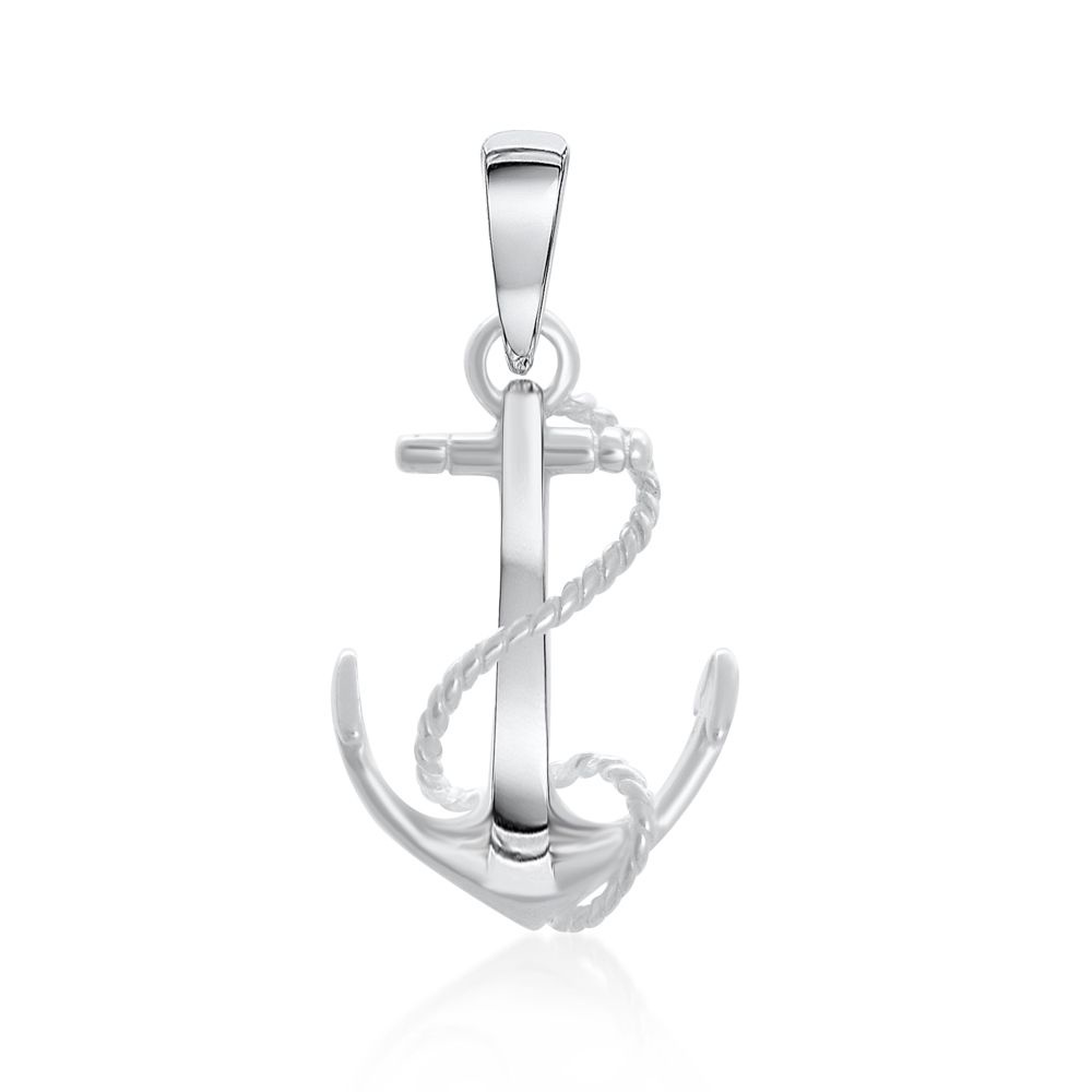 Pingente Âncora Prata 925  Joia De Qualidade Elegante Confortavel Único Design Exclusivo Versátil