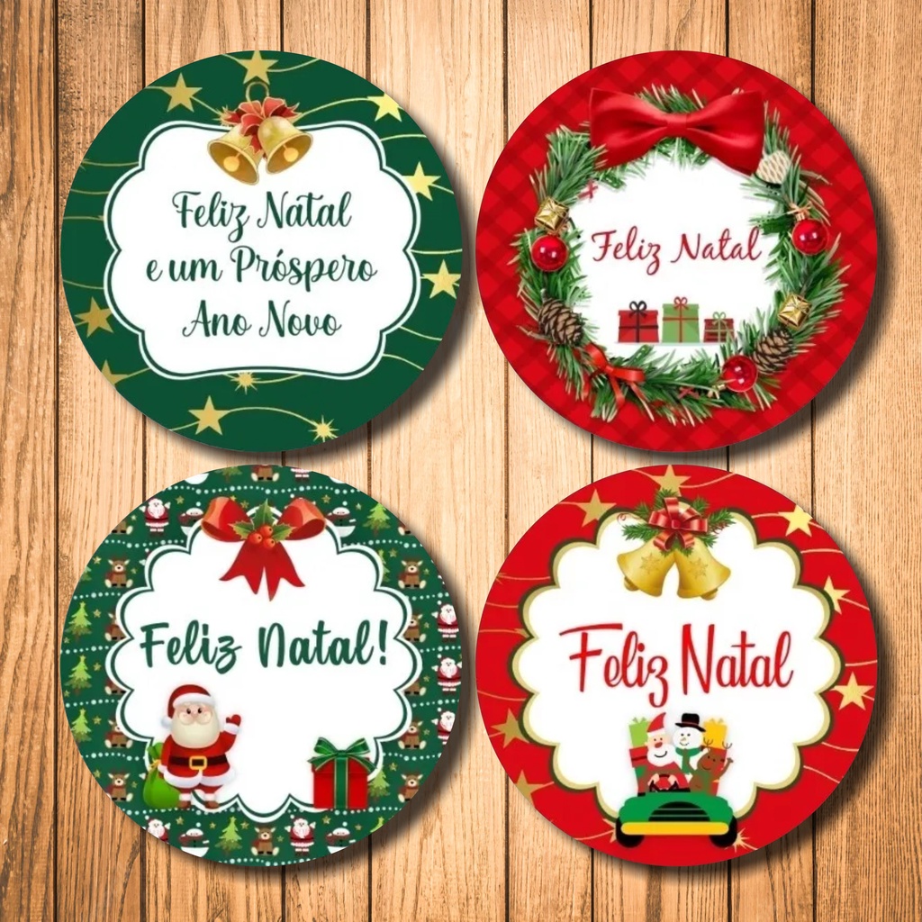 Etiquetas Adesivos Feliz Natal | Shopee Brasil