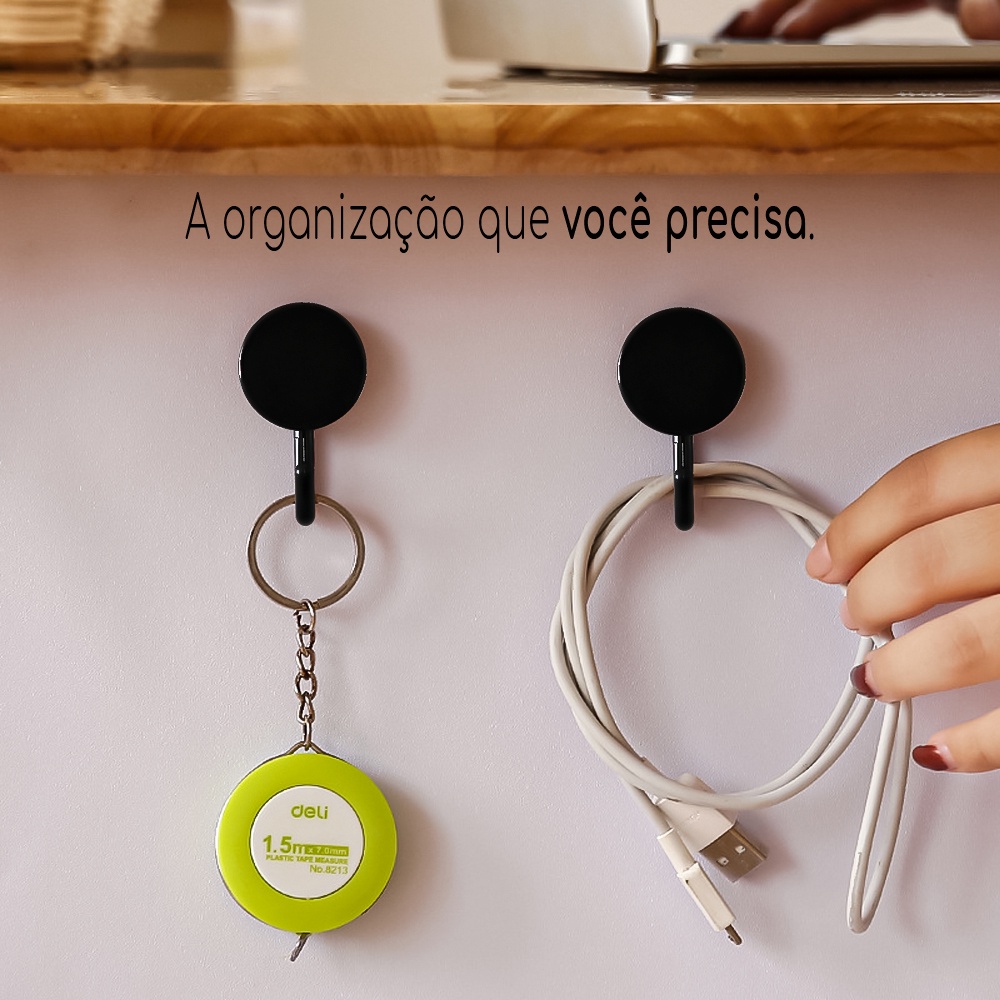 Gancho de Parede Adesivo Cozinha Banheiro Auto Colante Pendurar Ganchos