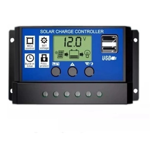 Controlador de Carga Painel Solar 30a USB 12/24V PWM em Oferta na Shopee
