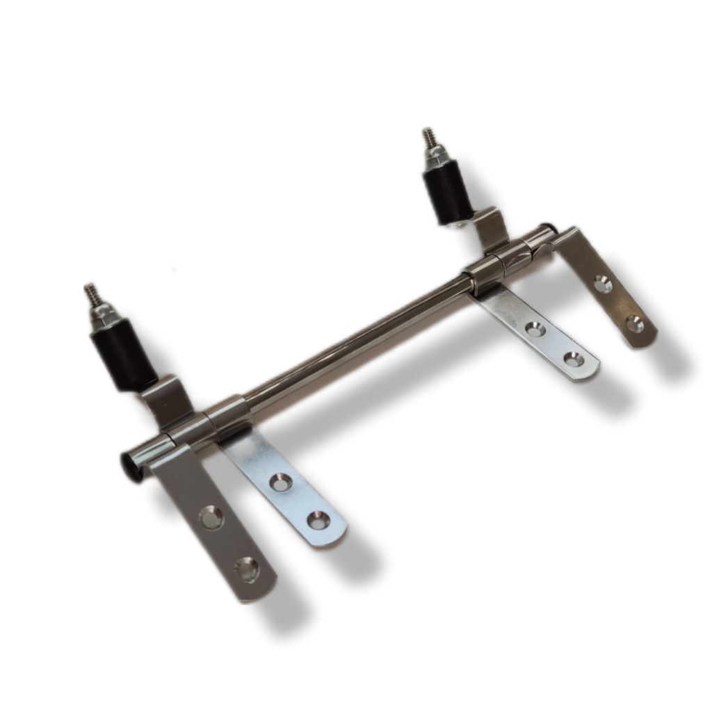 Dobradiça Assento sanitario aço inox Tampa Vaso Haste 20cm c/ 2 Furos - modelo simples - sem rebites