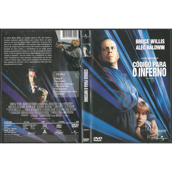 DVD Código para o Inferno (Mercury Rising)