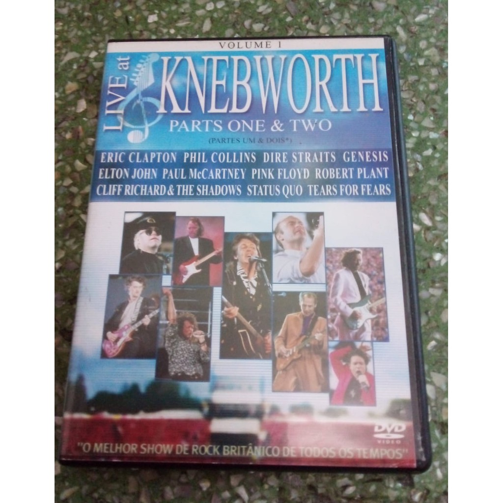 Dvd- Live At Knebworth- Parts One eTwo - Eric Clapton, Phil Collins , Paul McCartney, Dire Straits, Status Quo, Tears For Fears.