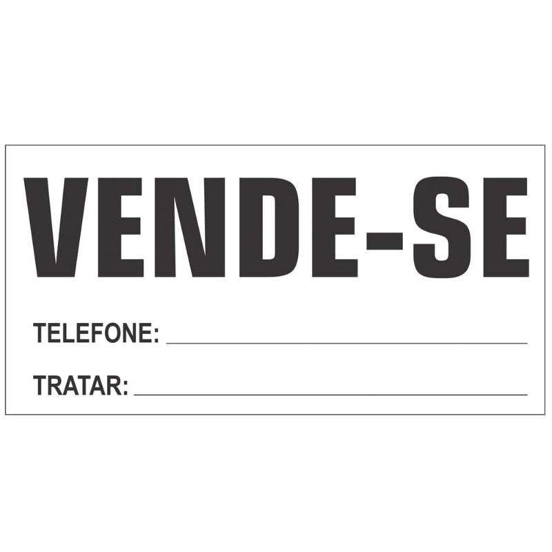 Placas De VENDE-SE 20 Unidades Placa de Divulgação 15x32 | Shopee Brasil