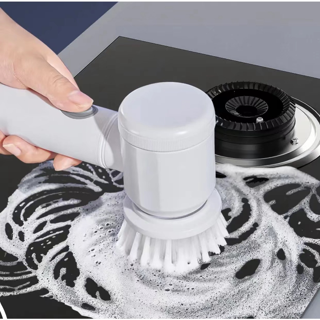 Escova De Limpeza Elétrica 5 Em 1 Purificador De Energia Mágica Para Cozinha, Banheiro/Escova Eletrica de Limpeza 5 em 1 Sem Fio Limpador Multiuso Pratico Para Cozinha , Banheiro prático
