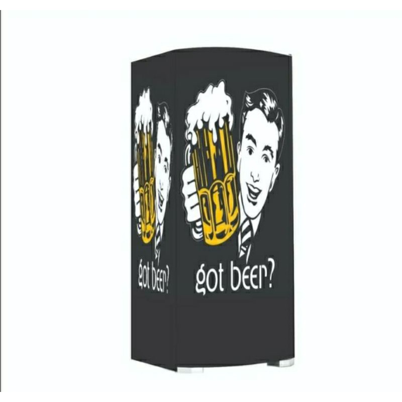 Adesivo plotagem geladeira Got Beer cerveja preto jovem