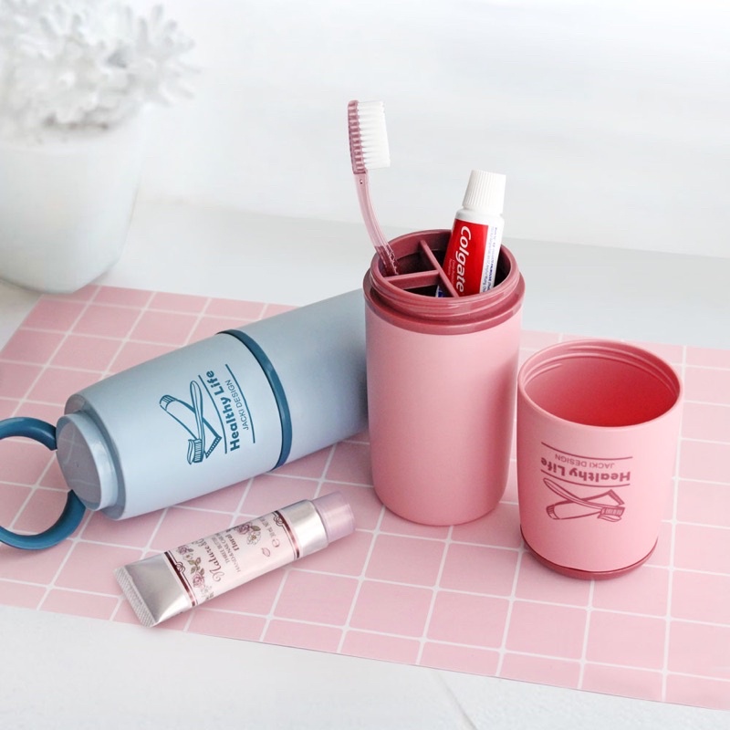 Porta Escovas e Pasta de Dente Portátil Jacki Design em Oferta na Shopee