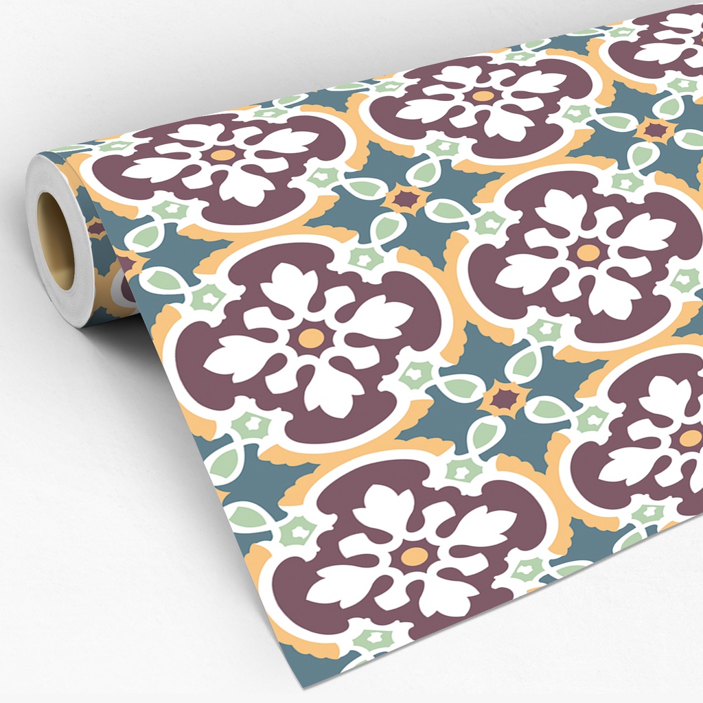 Papel De Parede Adesivo Para Cozinha Azulejo Ladrilho Retro Piso Hidráulico Português Misto 3 Metros
