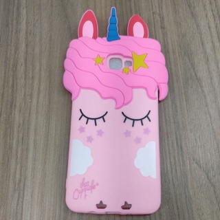 Capa celular samsung J7 Prime capinha case linda em silicone unicórnio