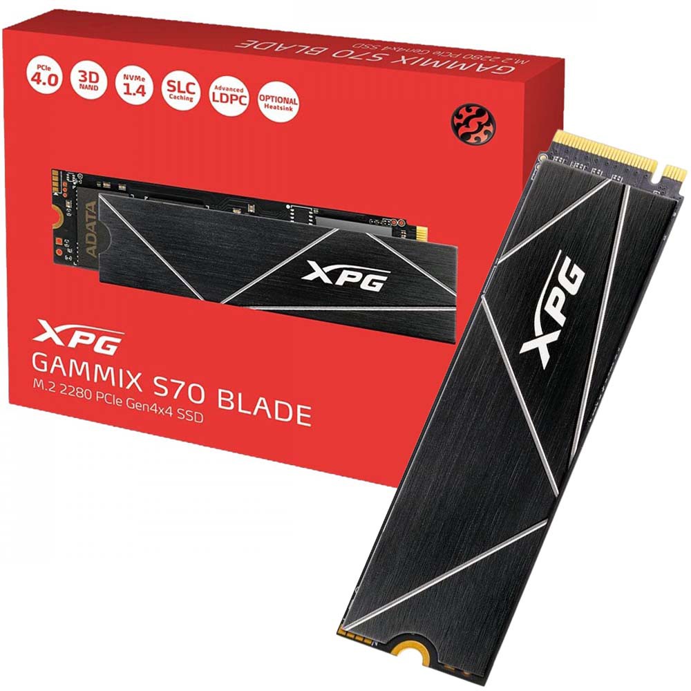 M.2 Adata Xpg Gammix S70 Blade Pci-E Nvme Gen4 1tb Leituras: 7400mb/S