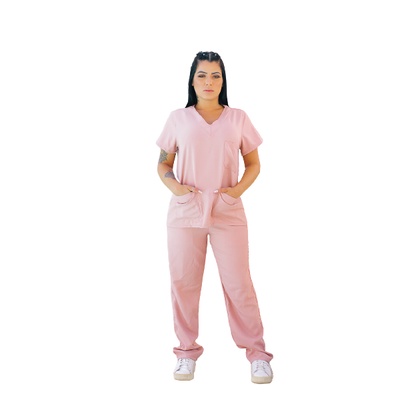 Scrub Blusa+Calça Não Amassa Seca Rápido Ótima Qualidade Uniforme Hospital Enfermagem10