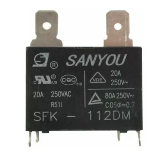 relé sanyou sfk-112dm 20a 250vac placa ar condicionado split