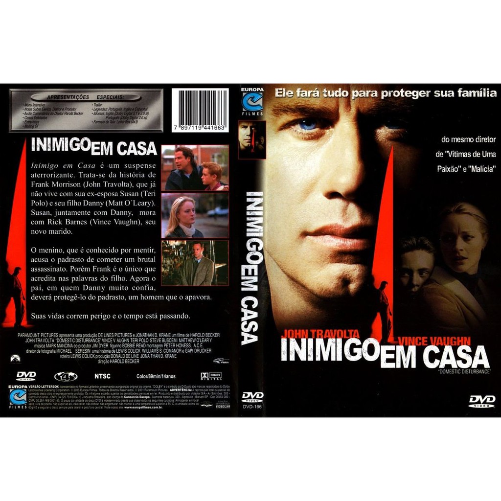 Dvd Inimigo Em Casa, John Travolta, Ação, Original