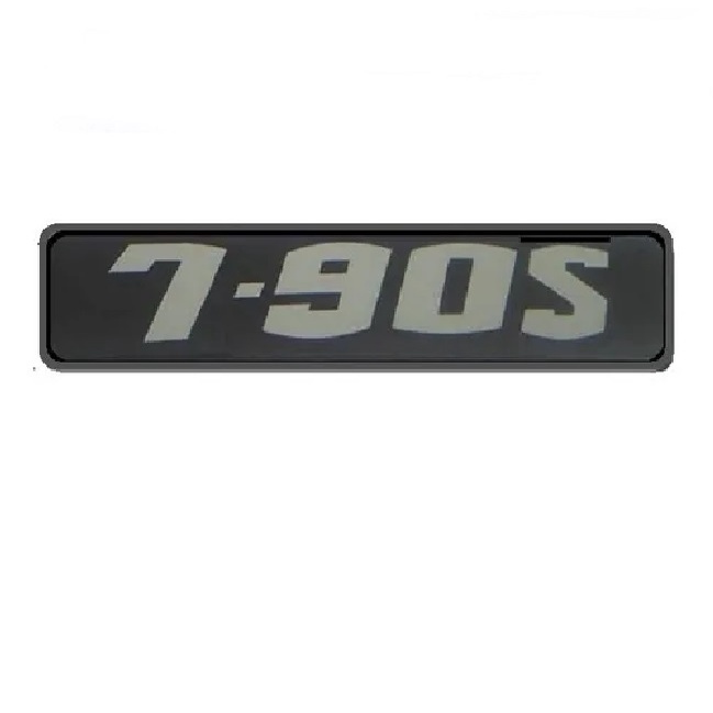 1 Emblema Numeração 7-90s Prata E Fundo Preto Caminhão Vw