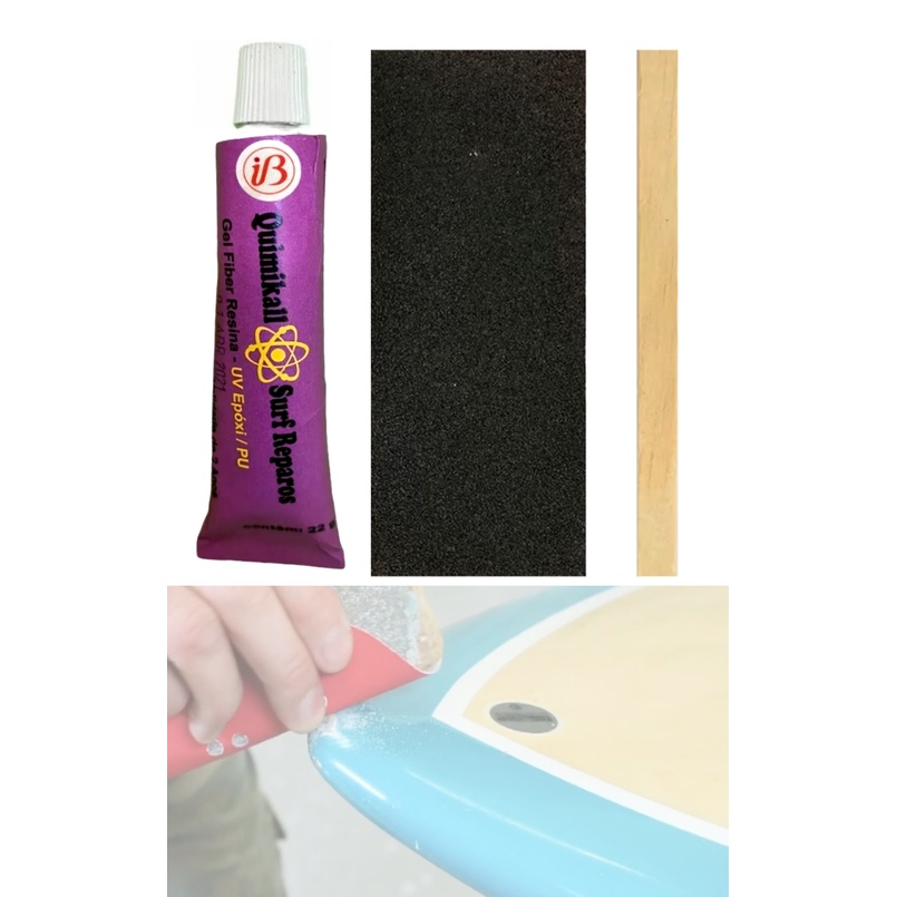 Conserto Prancha Surf Resina Epóxi - UV Seca em 5 min