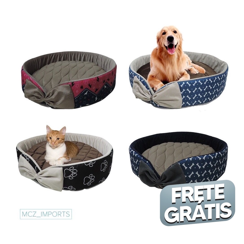 Cama Pet Redonda Caminha confortável para cães e gatos cachorro e gato