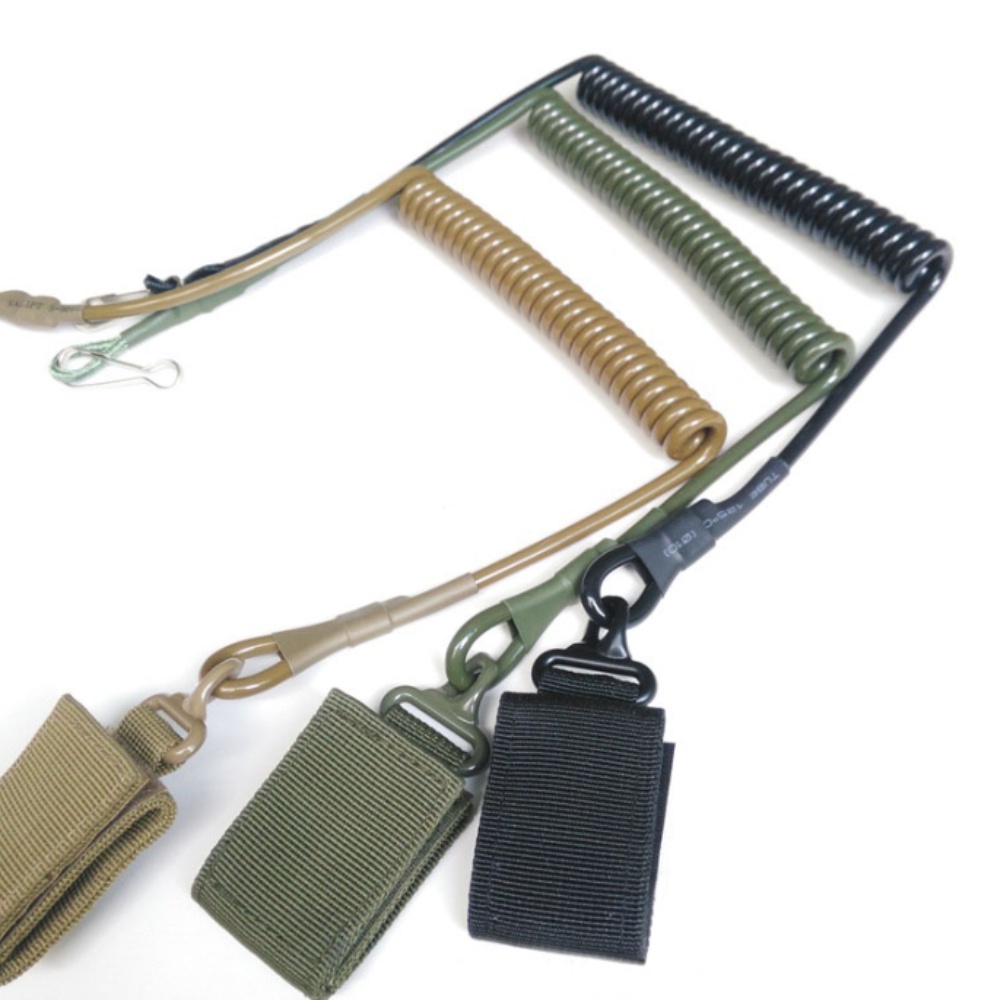 Fiel Retrátil Tático Espiral Pistola Segurança Airsoft