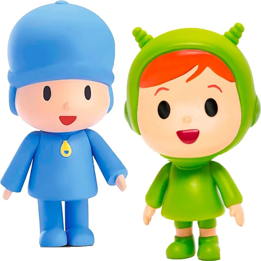 Kit 2 Bonecos Pocoyo + Nina Da Turma Do Pocoyo Bonecos De Vinil Cardoso ...