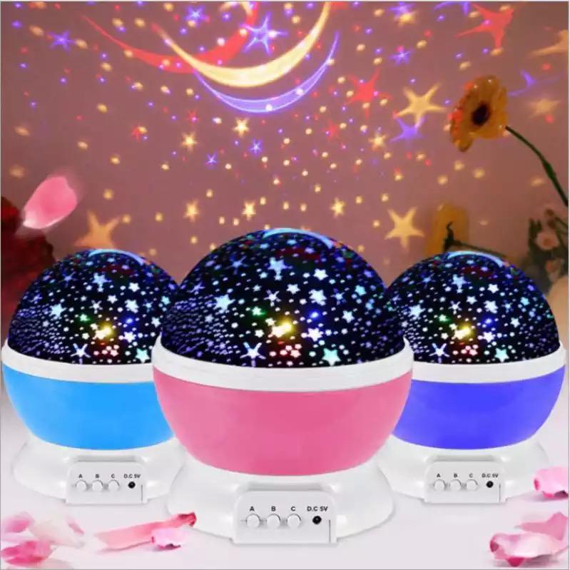 Luminaria Abajur Rotativa Projetor Globo Estrela Criança Festa Star Galaxia Lua Colorida Decorações em Oferta na Shopee