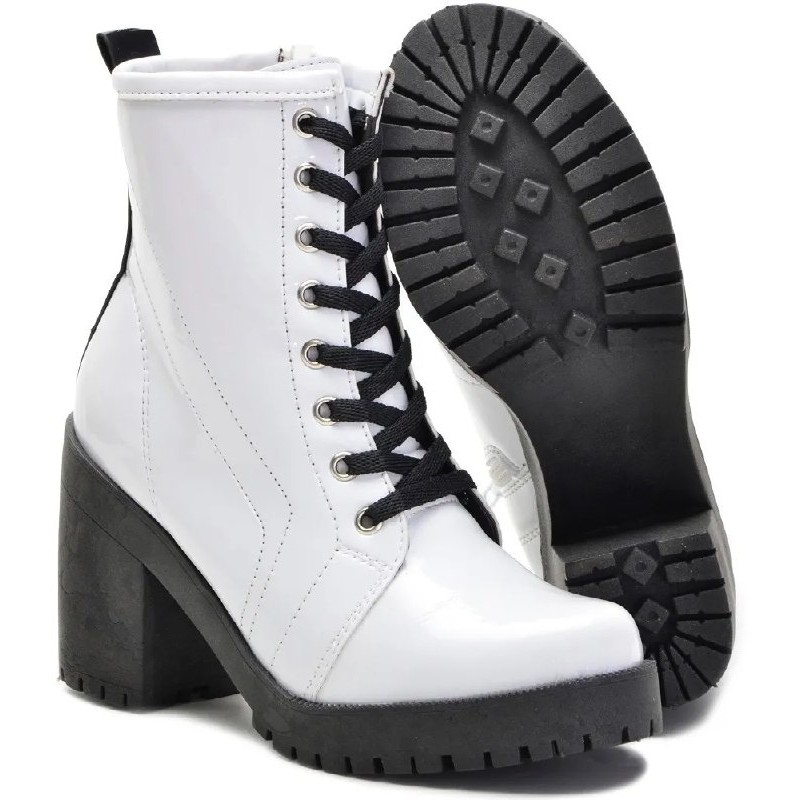 bota feminina coturno salto alto