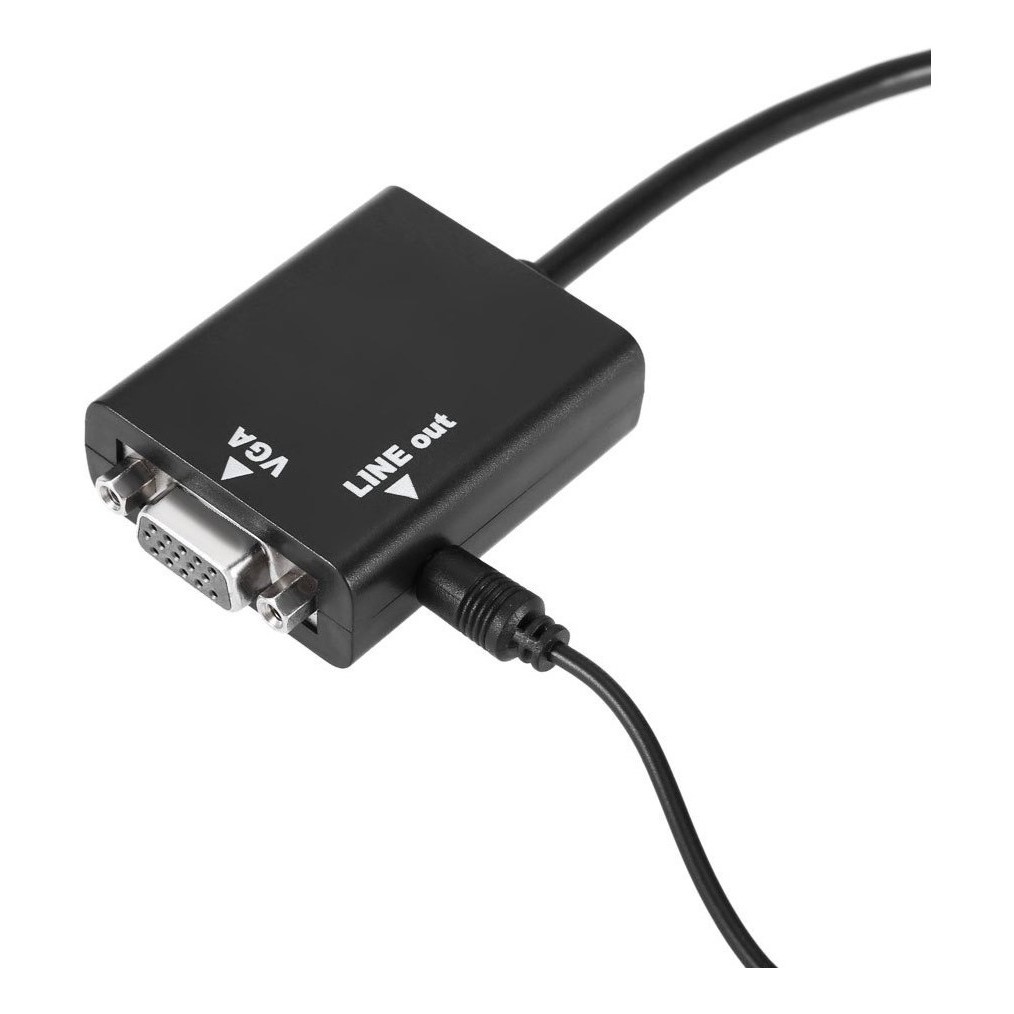 Conversor Hdmi X Vga + P2 Para Console Video Game Full Hd