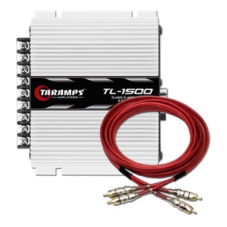 Kit Modulo Amplifica Som Carro Taramps 1500 Com Rca Vermelho em Oferta na Shopee