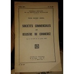 Sociétés Commerciales et Registre Du Commerce autor Em Francês. Journal Officiel de La Republique Fra