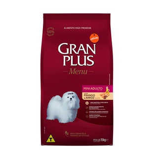Ração GranPlus Menu para Cães Adultos de Porte Mini Sabor Frango e Arroz 15kg