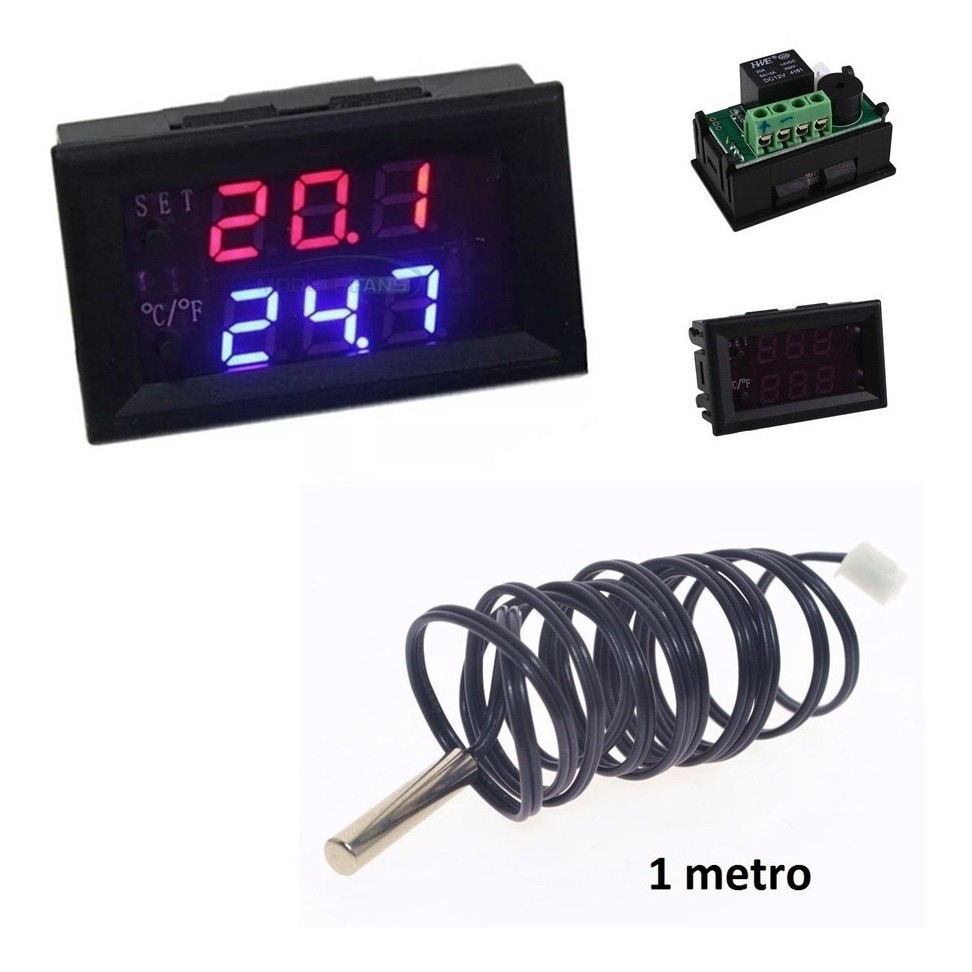 Termostato Digital W1209-wk / W2809 Com Sensor em Oferta na Shopee