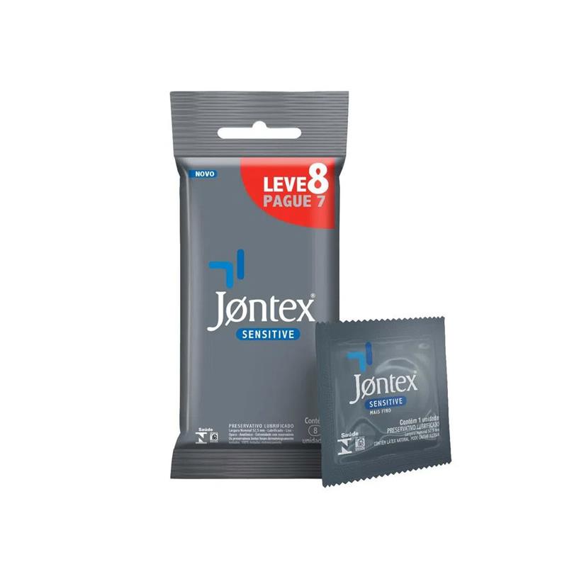 Preservativo Lubrificado Extra Fino que Proporciona a Sensação de Não Estar Usando Nada - Jontex Sensitive | Leve 8 pague 7 em Oferta na Shopee
