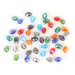 70pcs/lot 5 * 7mm Facetadas Contas De Cristal Vidro Com Gotas De Água Espaçador Para Jóias Fazendo Bijuteria