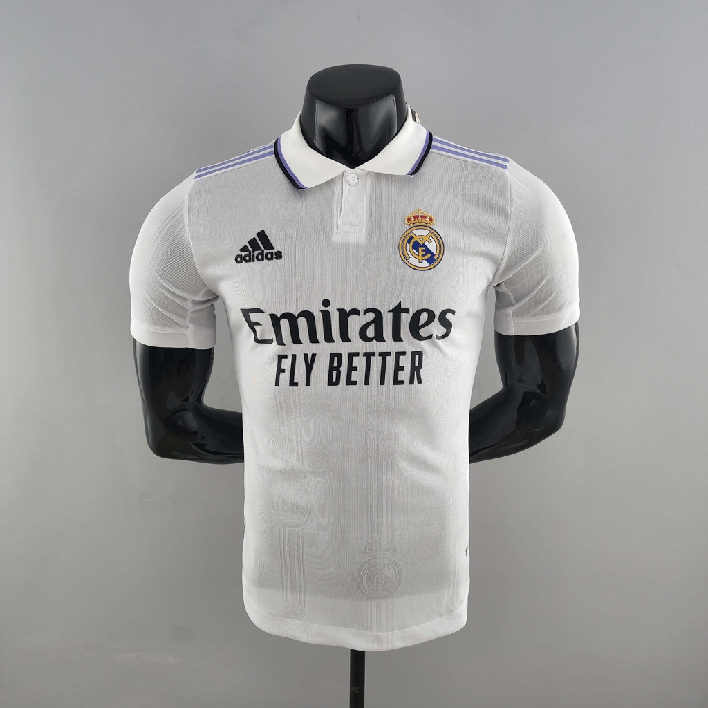 22-23 real Madrid home player version soccer jersey camisa de futebol esporte t-shirt