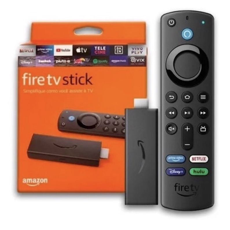 Amazon Fire TV Stick 3° Geração Alexa Em Português Controle Comando De