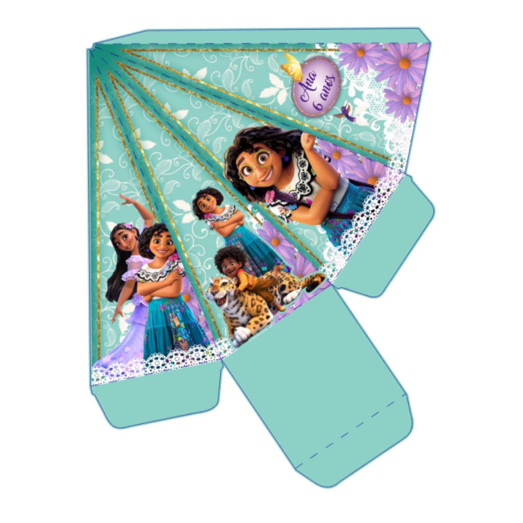 10 Caixas Piramide Personalizadas Encanto Lembrancinha Festa Infantil