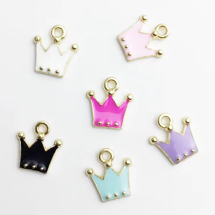 Jóias Artesanais Bijuterias Bijuterias Acessórios de Material Feito à Mão Pingente de Óleo de Liga Liga Liga Gotejamento Coroa Japonesa Pequenos Acessórios Porta-Chaves Pingente de Fivela Pulseira Pulseira Colar de Tornozeleira