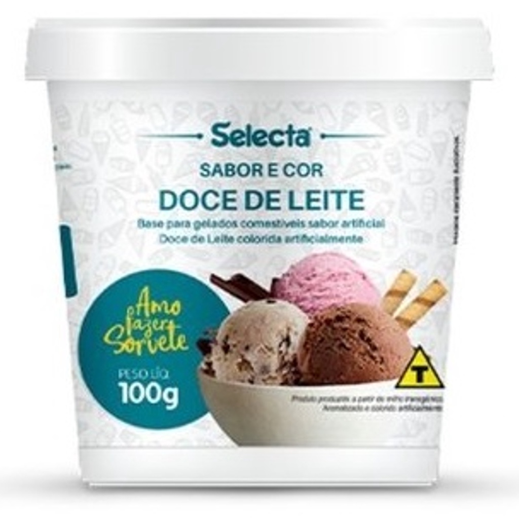 Base Para Sorvete Em Pó Sabor Doce De Leite 100g - Selecta