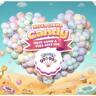 50 balão para festa  pic pic cores candy número 5 polegadas cores a escolha// em Oferta na Shopee