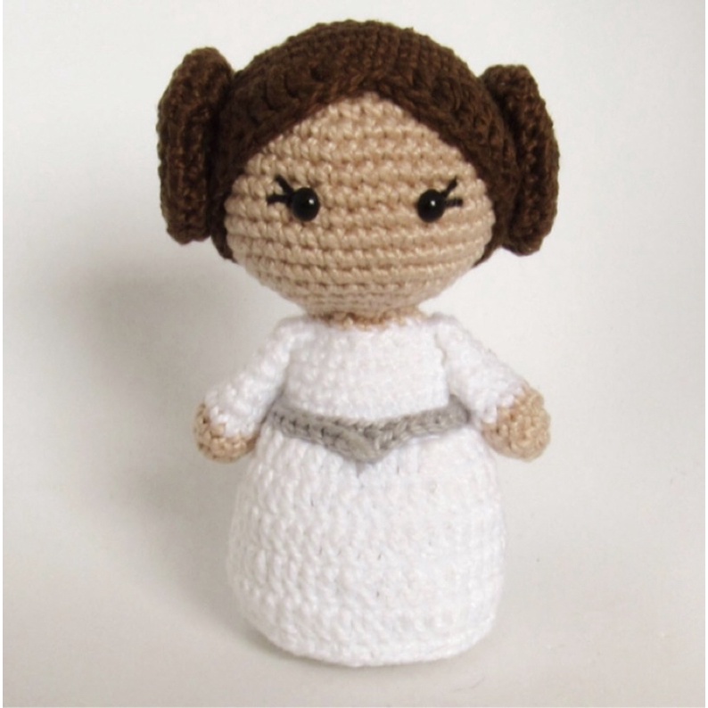 crochê amigurumis- princesa leia Star Wars amigurumi