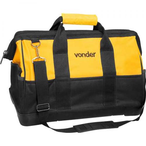 Bolsa para Ferramentas Vonder Lona 43x24x30cm Reforçada 22 Bolsos Profissional 15kg