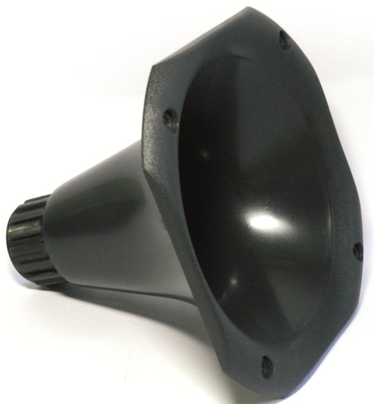 Cone Curto Preto Corneta Lc 1450 Preta - P/ Driver 1" - Unidade Plástico Rígido Rosca Padrão Curta Acabamento Excelente
