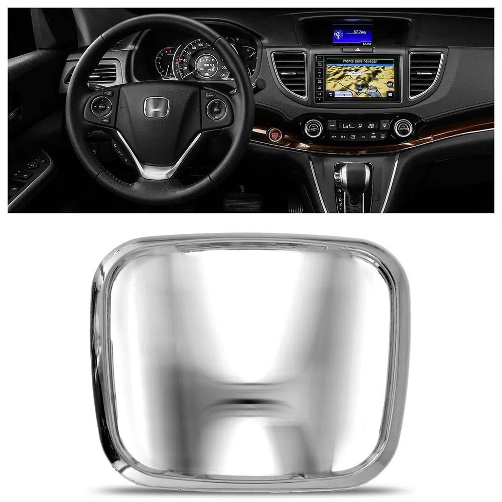 Emblema Logo Letra H P/ Volante Honda City Fit 2009/2020